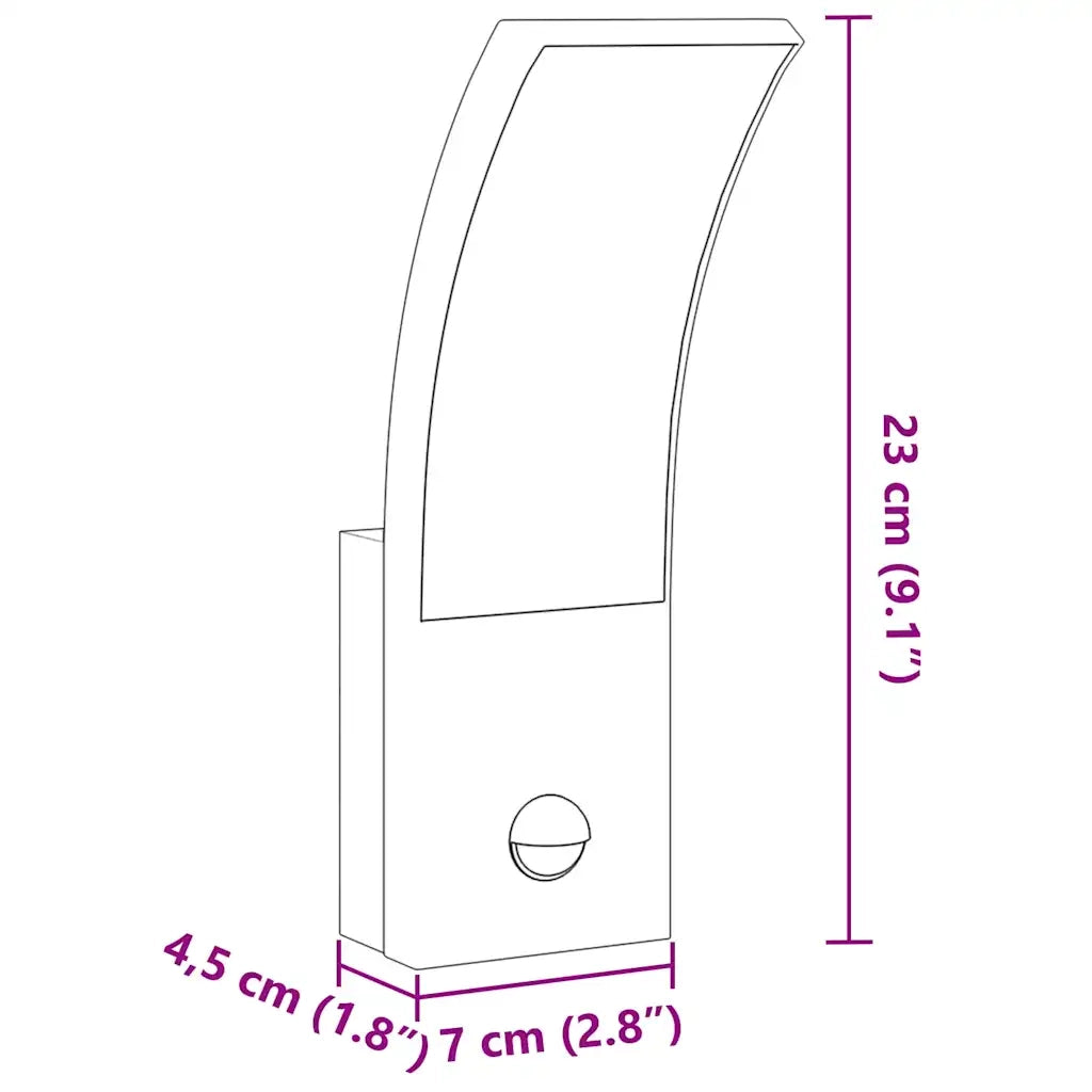 Applique con LED e Sensore Bianca in Alluminio Pressofuso CFW5711862
