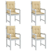 Cuscini Sedia Schiena Bassa 4 pz Beige MÃ©lange 100x50x4 Tessuto