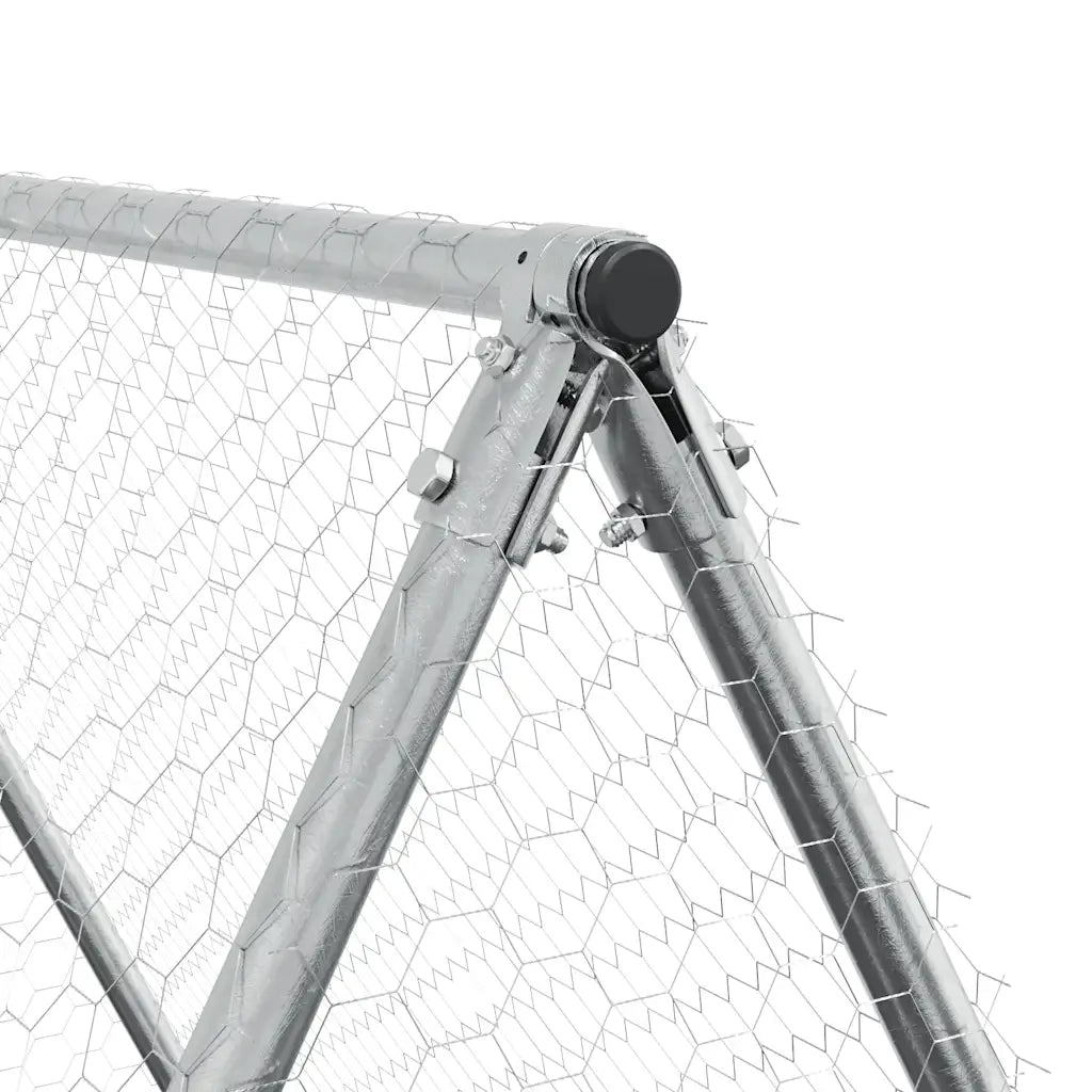 vidaXL Gabbia per Polli Argento 100x100x190 cm in Acciaio Zincato
