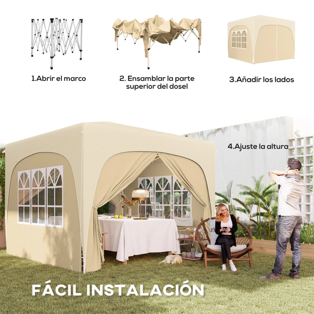 Cenador Plegable 3x3 m ¨C zephmum ¨C Grigio