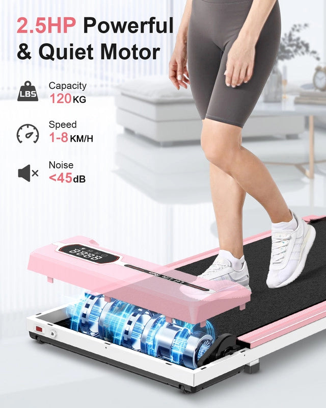 Tapis roulant, Tapis roulant da banco , Velocità regolabile 1-8KM/H, con telecomando e display LED, Tapis roulant domestico