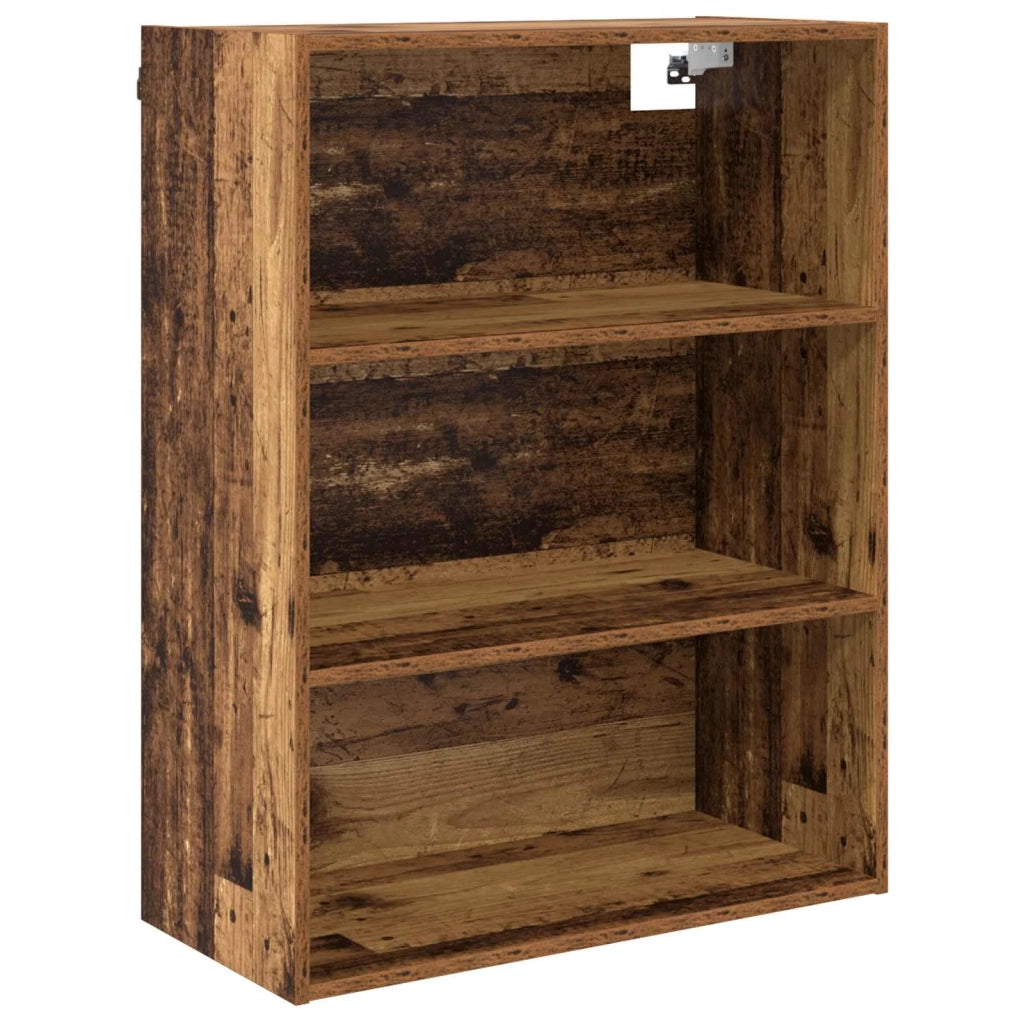 Credenza 2 pz-Set di 2 Buffet-Armadio da cucina Legno vecchio Legno Stratificato e Vetro 620191