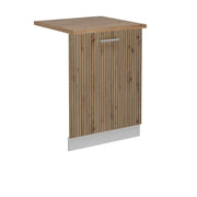 Pannello frontale della lavastoviglie R-Line Rovere artigianale/Bianco 60 cm, PL Rovere Vicco