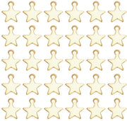 120 pezzi di pendenti a stella d'oro per creare gioielli