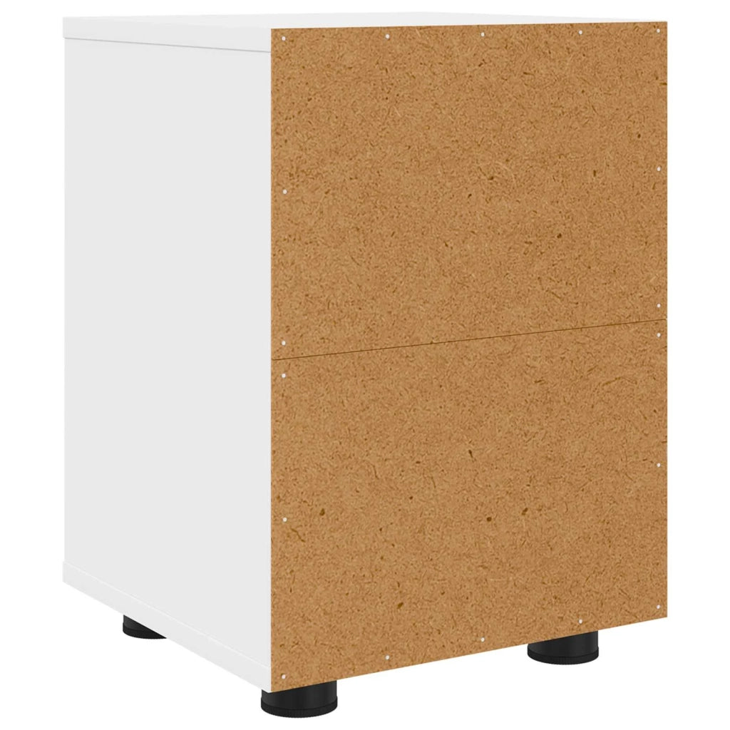 Comodino Bianco 30,5 x 30 x 43 cm Legno multistrato 888797