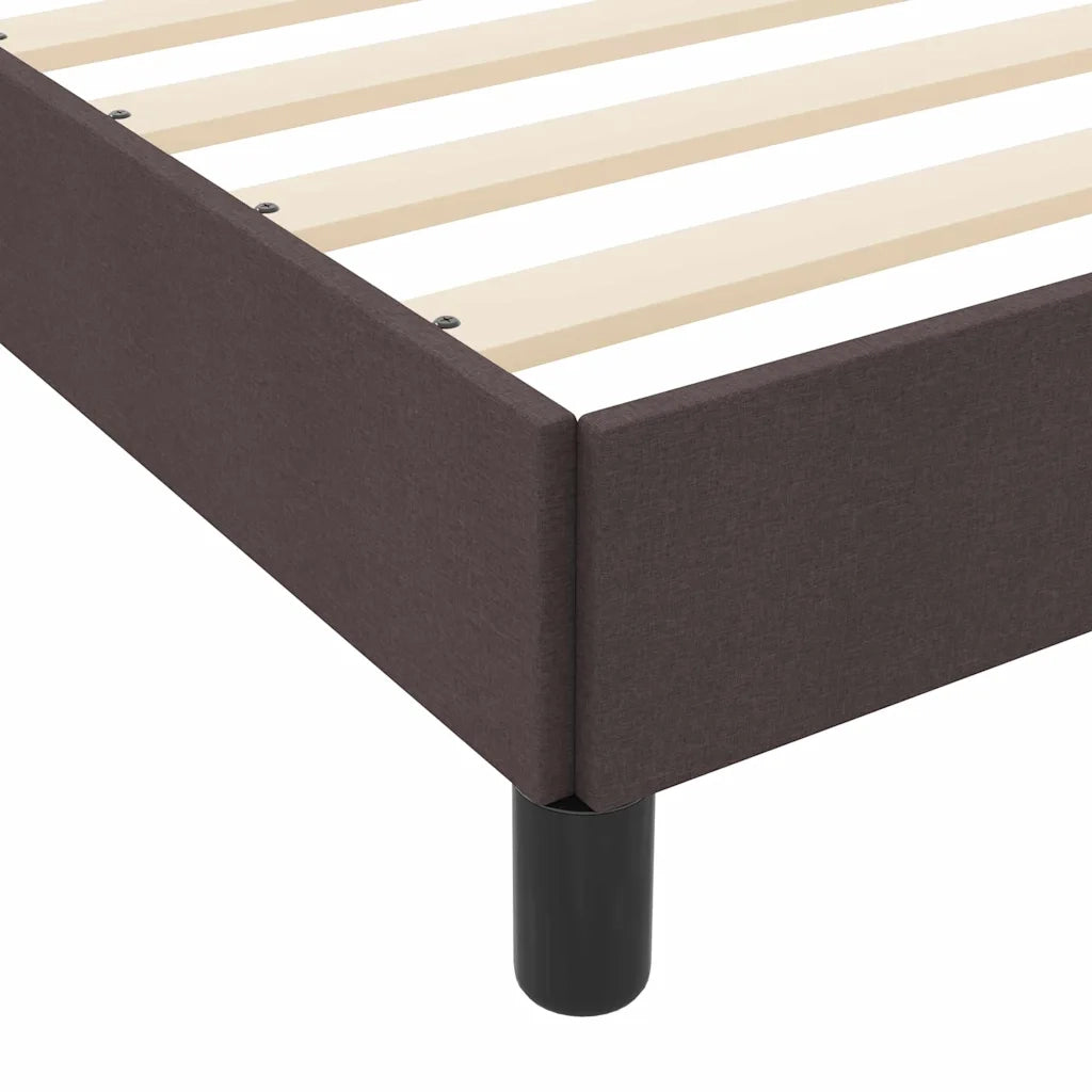 Letto a molle con materasso Marrone Scuro 100 x 200 cm Tessuto 3398468