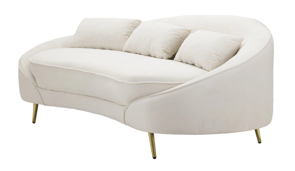 DIVANO 3 POSTI OSLO C/CUSCINI  CREMA CM 185X84X68