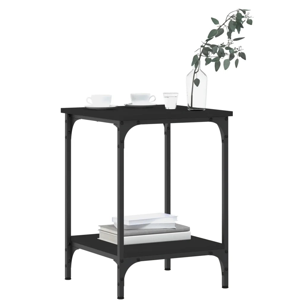 Tavolino da salotto | Tavolino da caff¨¨ | Tavolino da Soggiorno Nero 40x40x55 cm in Legno Multistrato