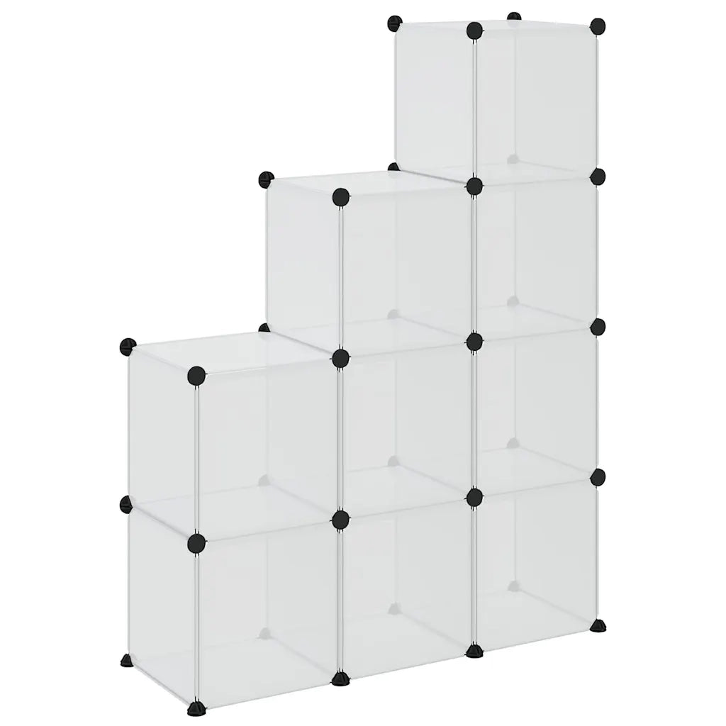 Organizzatore Portaoggetti con 9 Cubi Trasparenti in PP CFW7808895