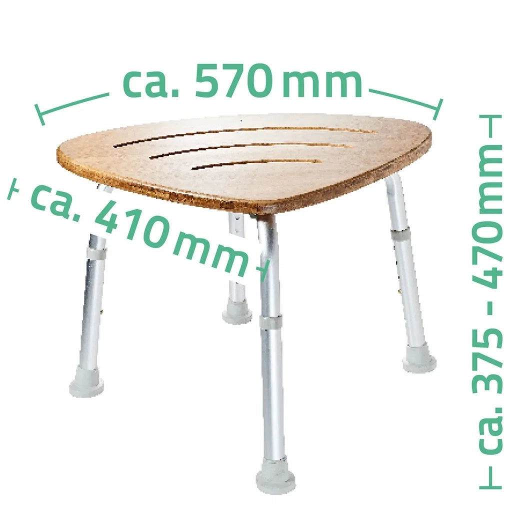 RIDDER Sgabello da Bagno in Bambù 150 kg A00502081 421601