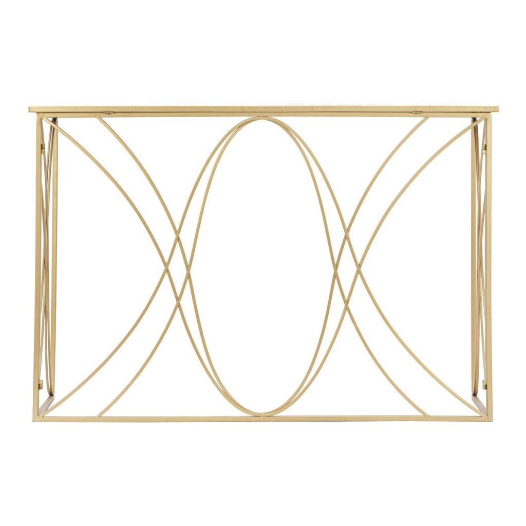 Tavolo Consolle VKH627, Oro, Metallo, 120x40x80 cm