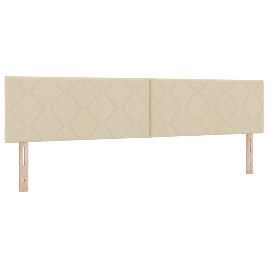 Letto box spring con materasso Crema 200 x 200 cm Tessuto 3451047
