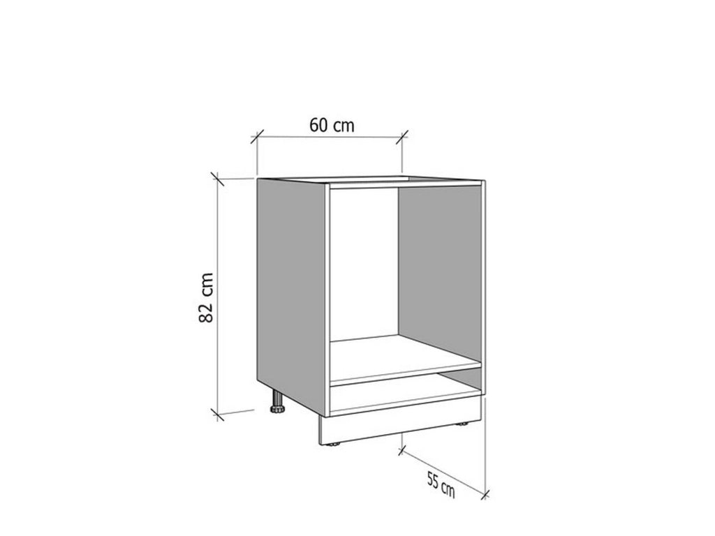 Mobile da Cucina Palmiano, Dispensa da Cucina un Cassetto, 60x55x82h cm Bianco