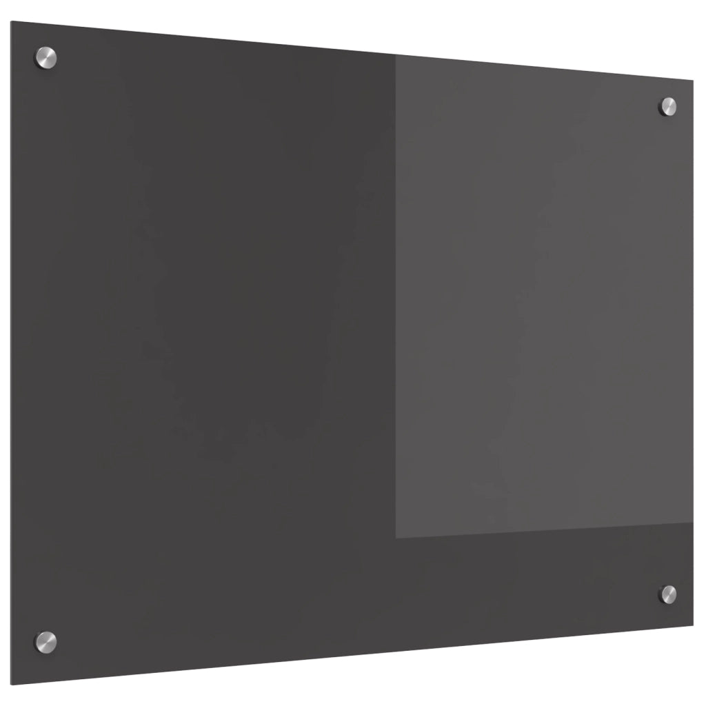 Schienale Cucina in Grigio Scuro - 80x60x0.6 cm Vetro Temperato