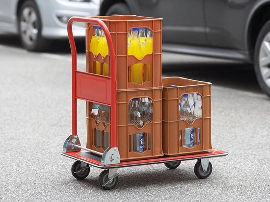 Carrello pieghevole per garage - fino a 150 kg di capacità di carico - freno di parcheggio e ruote inclinabili - rivestimento antiscivolo - in acciaio