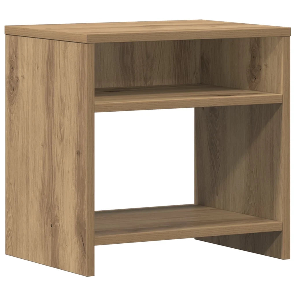 Comodino-Tavolino da notte Rovere Artigianale 40x30x40 cm in Legno Multistrato 739831