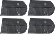 Borsa per Abbigliamento 4 Pezzi - Sacchi per Abbigliamento Idrorepellenti - Finestre trasparenti - Cinturino regolabile - Borsa per l'Abbigliamento - Borsa in Fleece di Alta Qualità