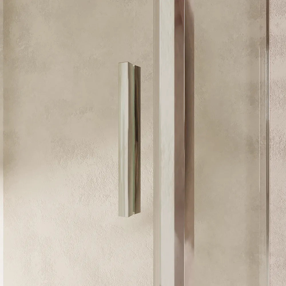 Box doccia slim 70x120cm con porta scorrevole e parete fissa profili cromati e vetro 6mm trasparente h190| Portofino