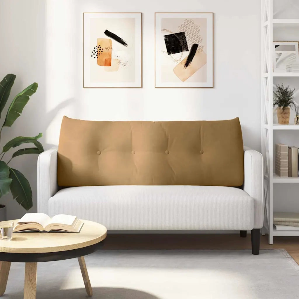 Cuscino per Schiena | Cuscino dorsale Marrone 120 x 24 x 50 cm Velluto