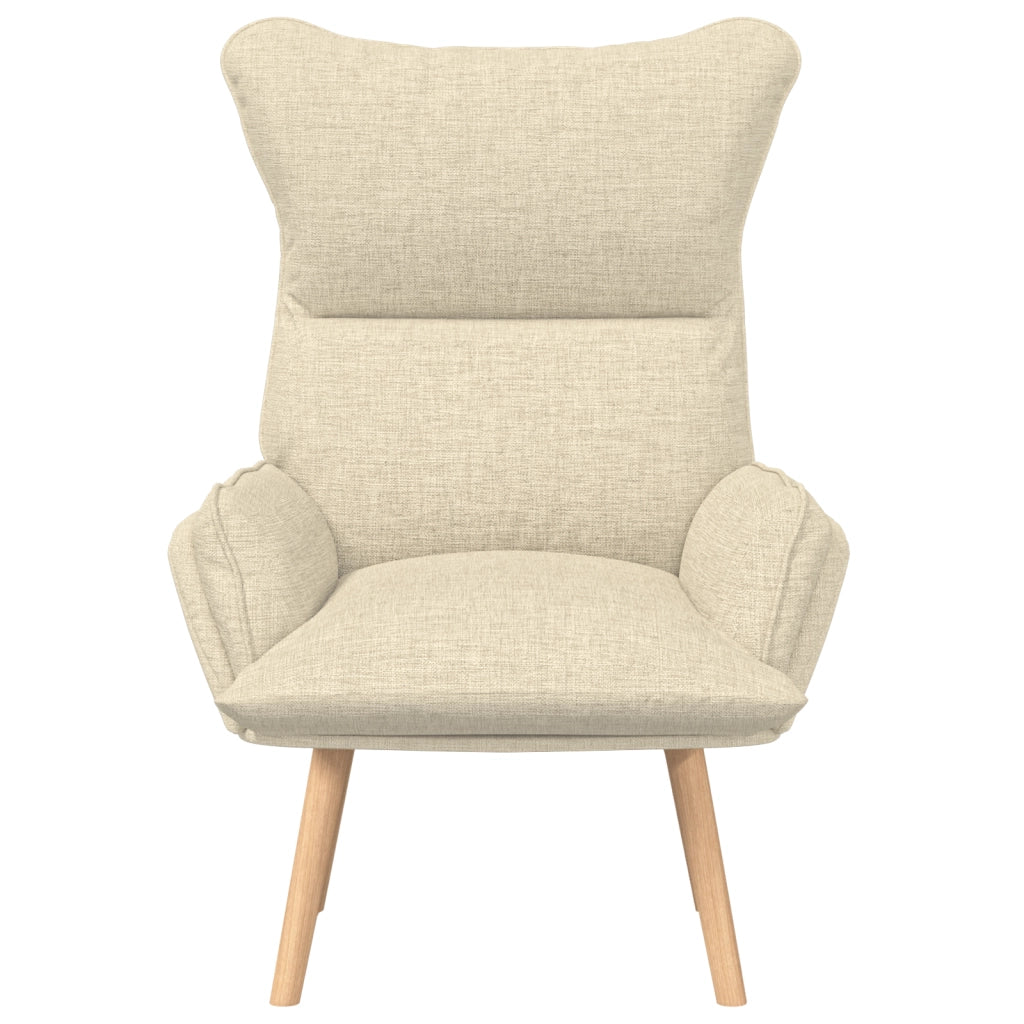 Poltrona Rilassante vitaXL in Tessuto Crema