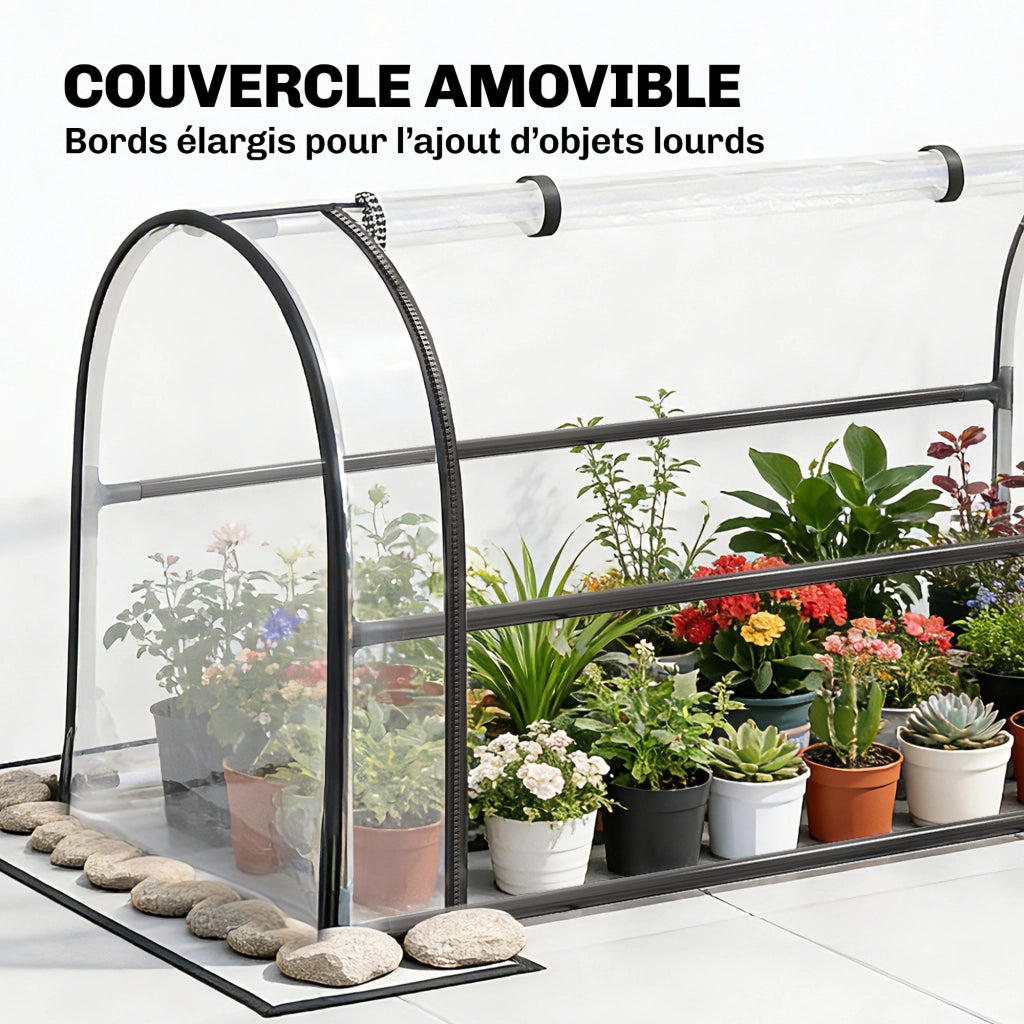 Potager da giardino con serra ¨C zephmum ¨C 100x49x136 nero