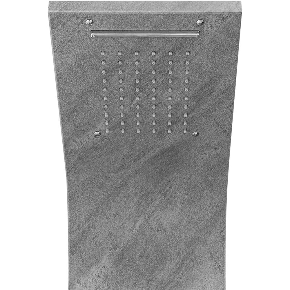 COLONNA PANNELLO DOCCIA IN ACCIAIO EFFETTO CEMENTO H.150x22x6,5cm FERIDRAS
