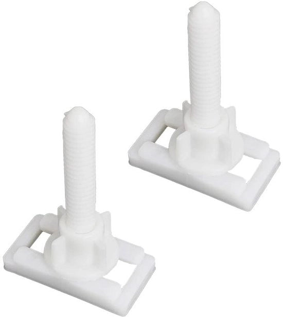 Sedile WC Scharnier Bouten - 2 Pack Plastico Bianco Toilet Seat Scharnier Bouten Moeren Bevestiging Kit Fitting Riparazione Strumento