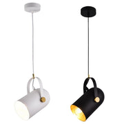 Trade Shop - Lampadario A Sospensione Da Soffitto Design Con Paralume Orientabile Attacco E27 Ip20 A21 -