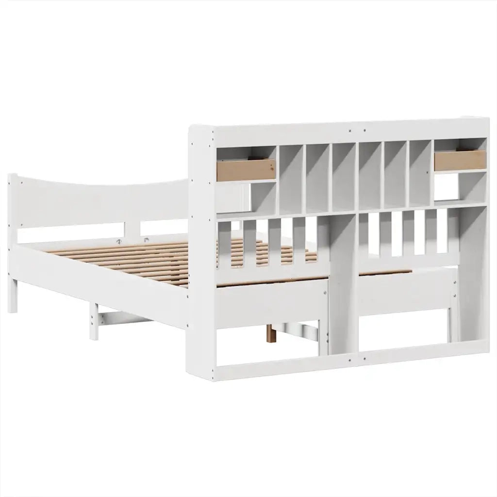 Giroletto senza Materasso Bianco 160x200 cm Legno Massello Pino 3323372