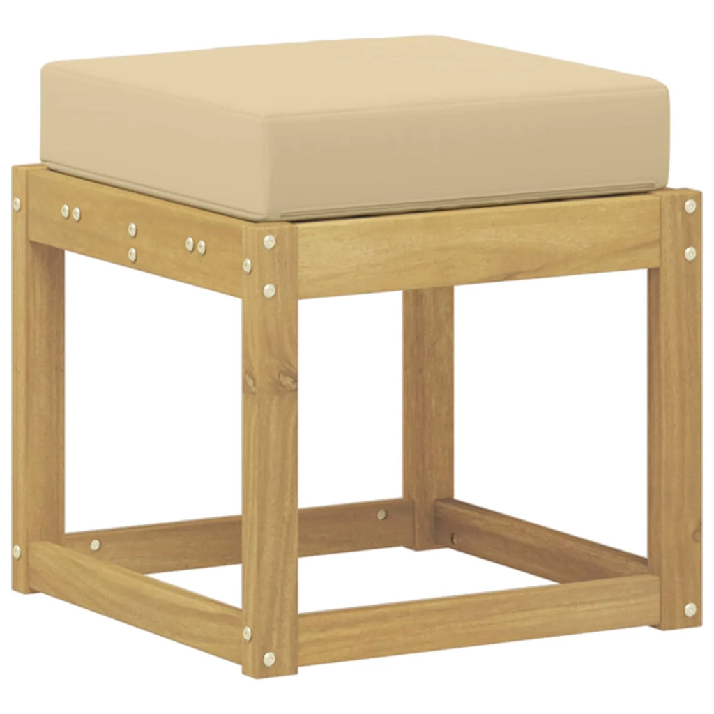 Sedia da giardino-Panca da esterno con cuscino Bianco 331762