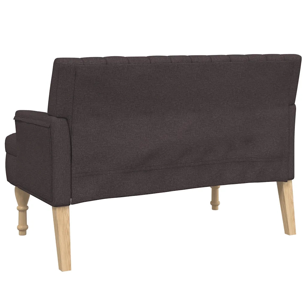 Panca con Cuscini Marrone Scuro 113x64,5x75,5 cm in Tessuto CFW1477036