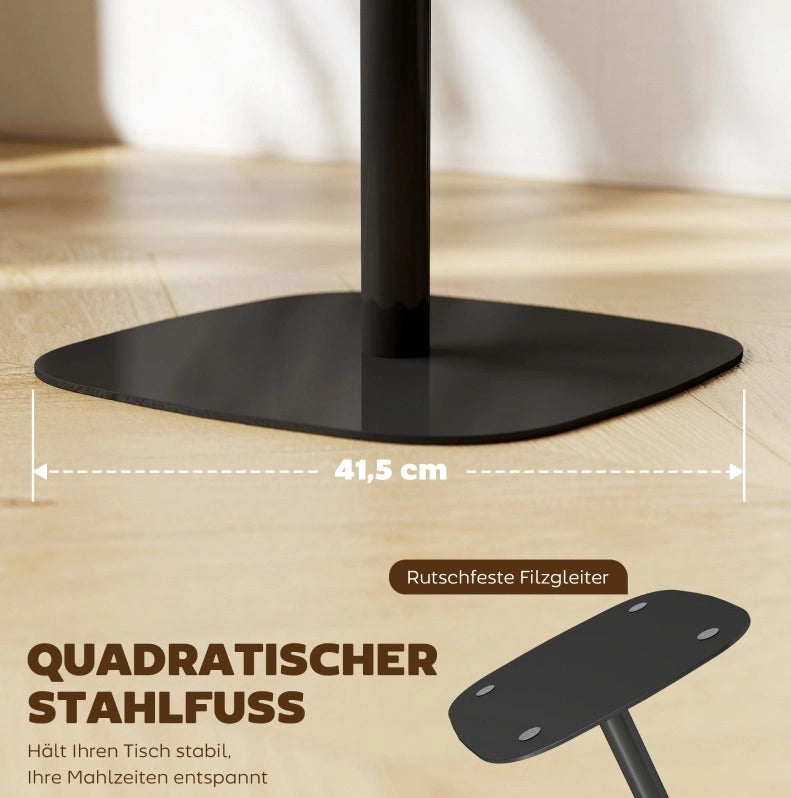 Tavolo da pranzo quadrato 60 cm in legno naturale