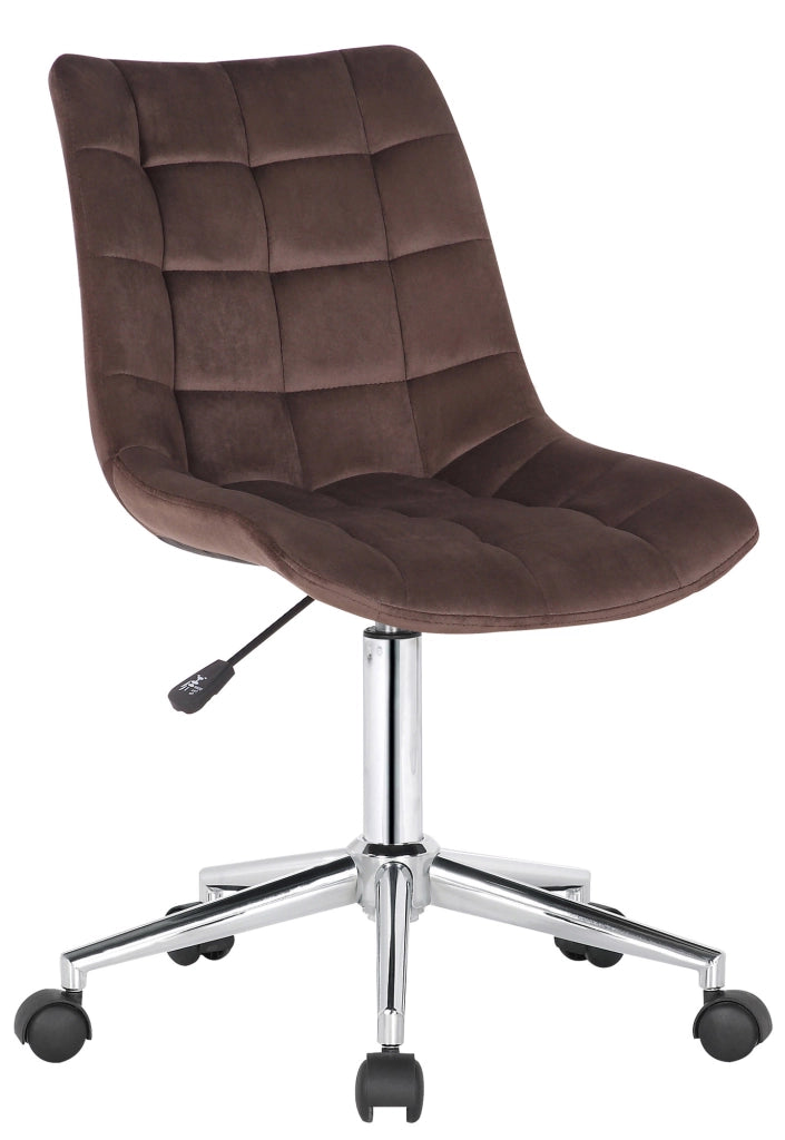 Sedia da ufficio Medford in velluto marrone