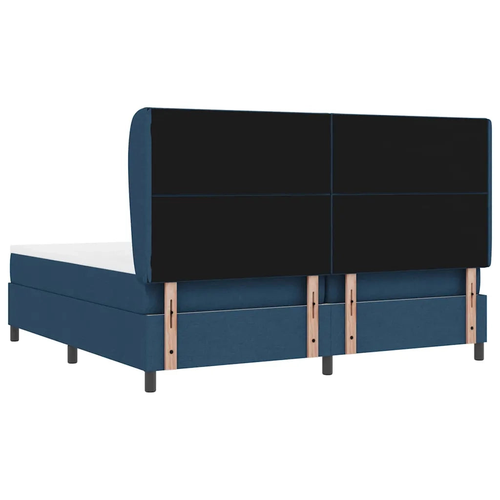 Letto a molle con materasso Blu 200 x 200 cm Tessuto 3340654