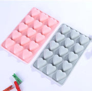 Bakmat per 15 roosters per forma di cuore per biscotti per cani e caramelle in silicone