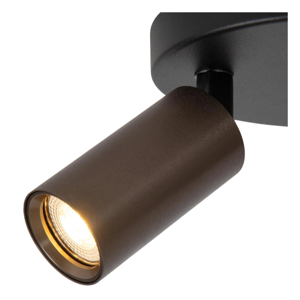 Plafoniera RITMO 3 luci marrone nero MR11 Lucide