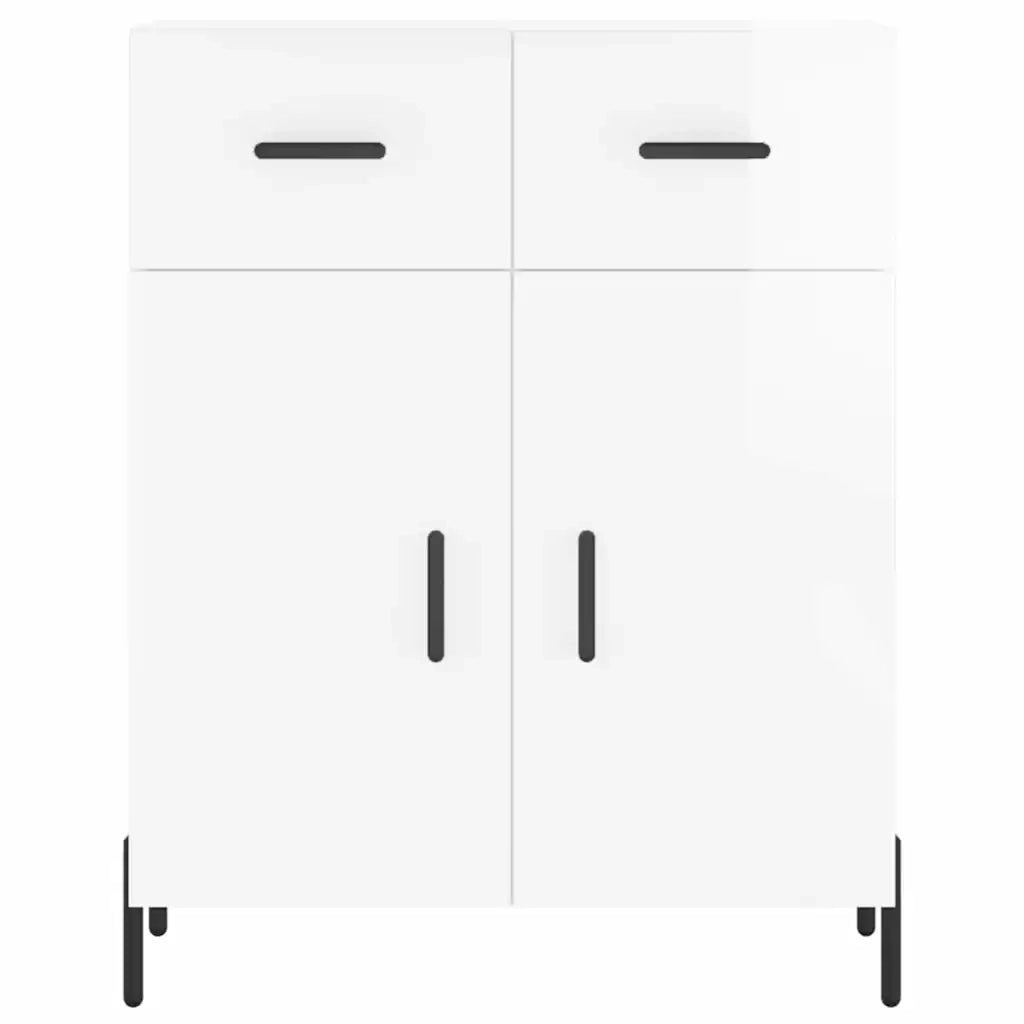Credenza 69,5x34x90 cm in Legno Multistrato Bianco Lucido 827990