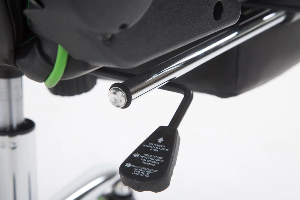 Sedia ufficio Racing Limit in similpelle Nero/verde,Con poggiapiedi