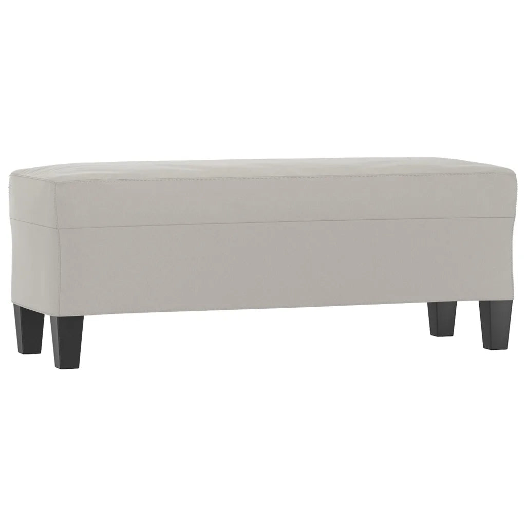 Panca-Sgabello Grigio Chiaro 100x35x41 cm in Microfibra