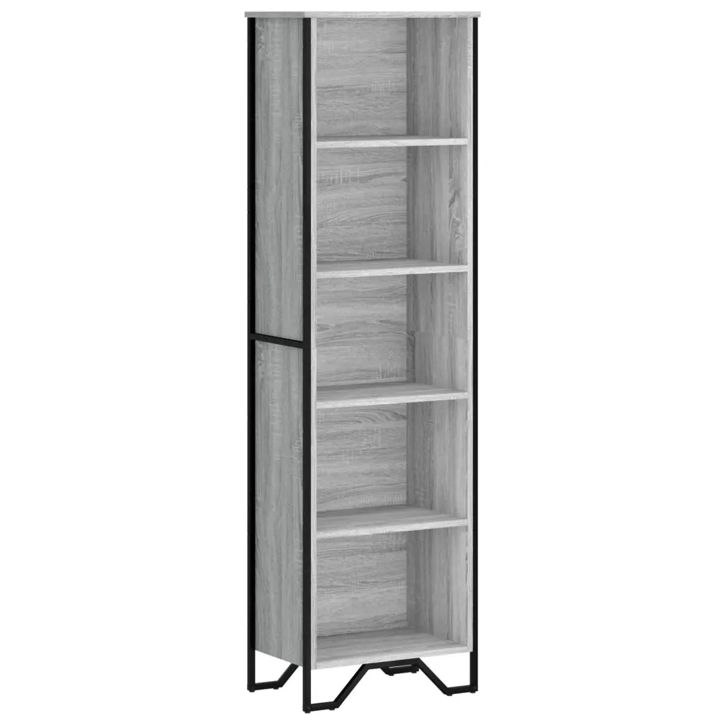 Libreria-Scaffale per Libri-Mobile di Stoccaggio Grigio Sonoma 50x31x169 cm in Legno Multistrato