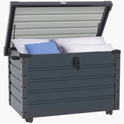 Cassa di Stoccaggio per Cuscini da Giardino ¨C zephmum ¨C 100x62x65 cm Grigio Scuro