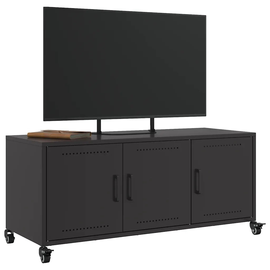 Mobile TV Nero 100,5x39x43,5 cm in Acciaio 846644