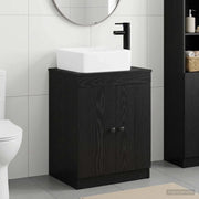 Set di mobili per il bagno Rovere Nero Legno ingegnerizzato 3404233