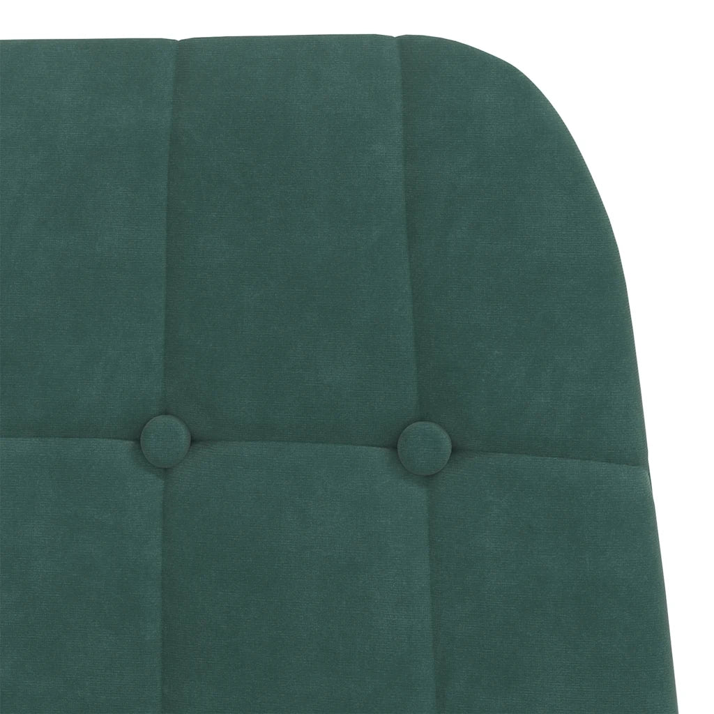 Poltrona Relax con Poggiapiedi Verde Scuro in Velluto 3315140