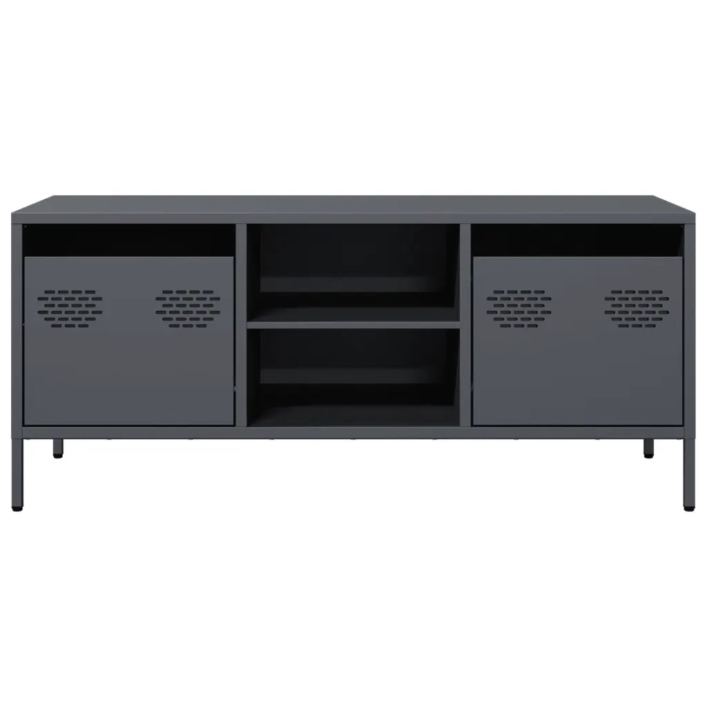 Mobile TV Antracite 101,5x39x43,5 cm Acciaio Laminato a Freddo 851300