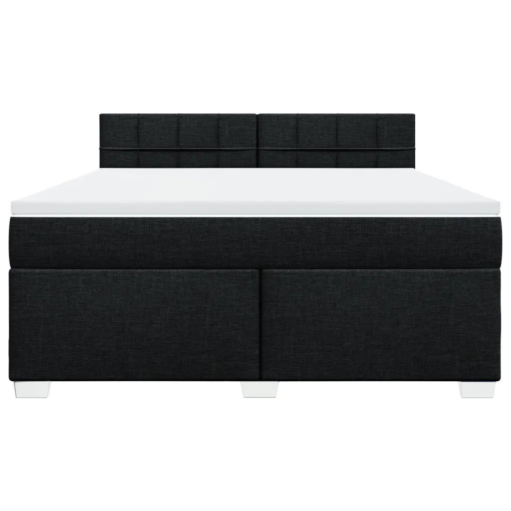 Giroletto a Molle con Materasso Nero 180x200 cm in Tessuto 3288269
