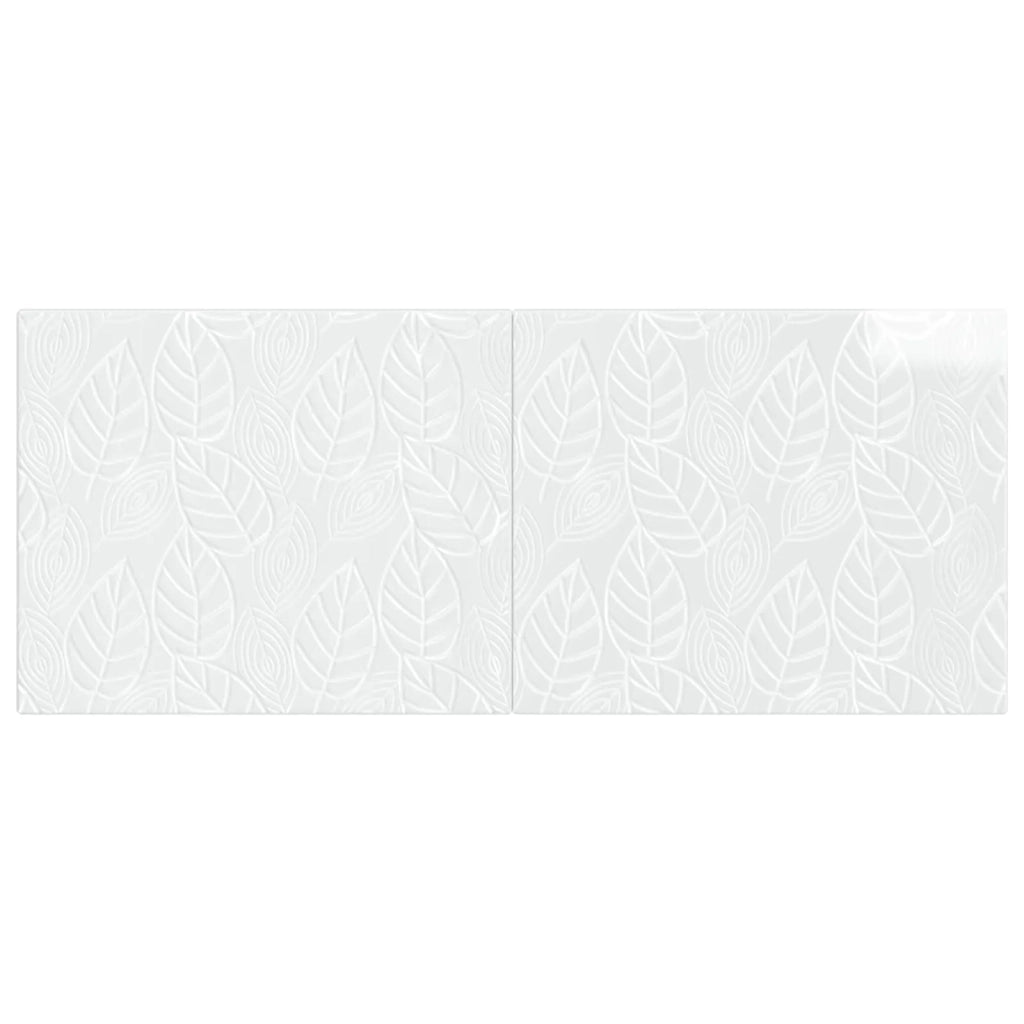Testiera da Muro DELFT Bianco Lucido Legno ingegnerizzato 897189