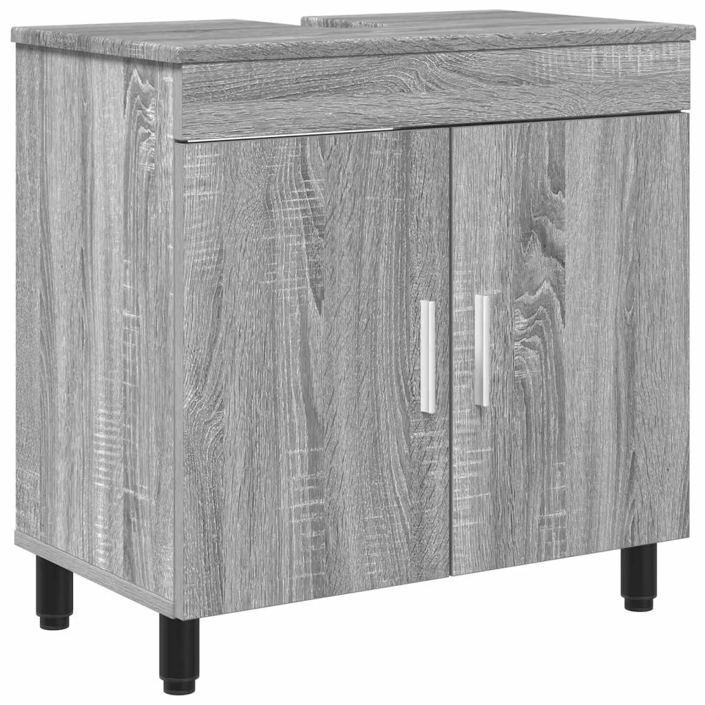Mobiletto da bagno Sonoma grigio 60 x 35 x 60 cm 889401