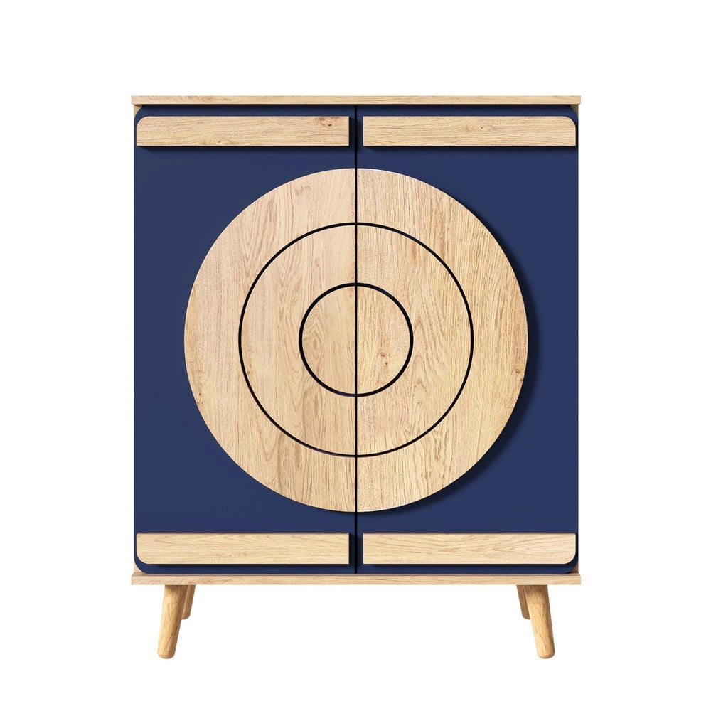 Scarpiera Moderna con Ante Geometriche e Ripiani ¨C MINIMAL ¨C Legno