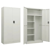 Armadio con Ripiani Grigio Chiaro 90x40x180 cm in Acciaio cod mxl 77395